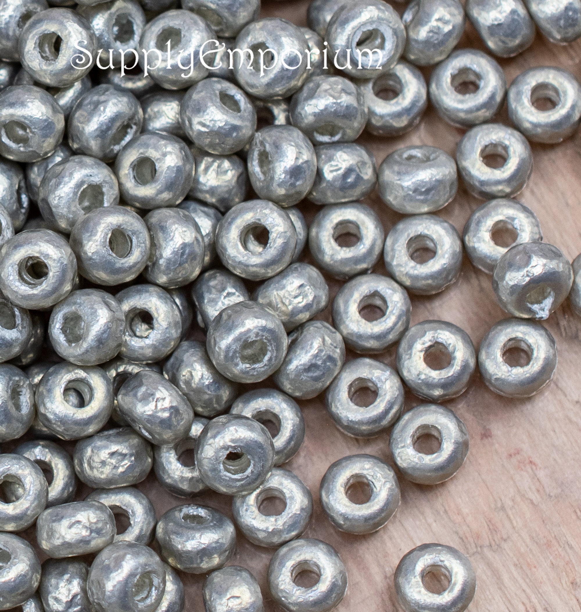 6890S9 6/0 Miyuki Silver Baroque Pearl 