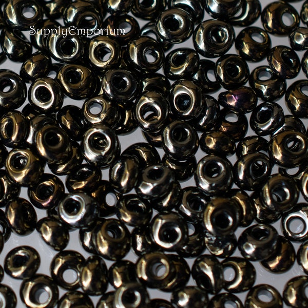 6758 - 3mm Toho Metallic Iris Brown Magatama Beads, 10 grams, Toho 83 Metallic Iris Brown Drop Magatama Bead