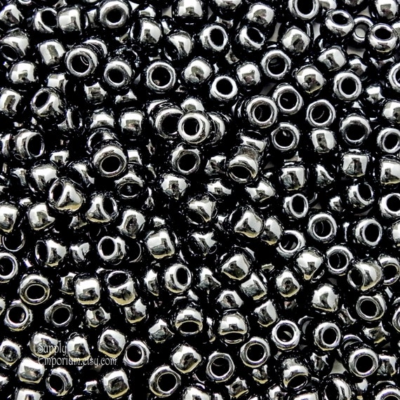 10g Opaque Jet Black TOHO Seed Beads 8//0-49