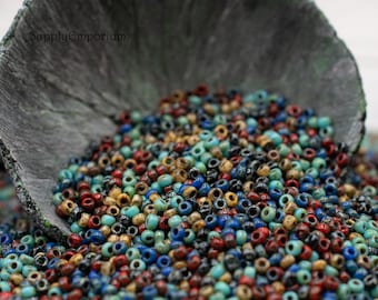 Exclusive 11/0 Miyuki Mediterranean Landscape 11 Seed Bead Mix - Miyuki 11/0 Mediterranean Landscape Mix, 5395  (10g)