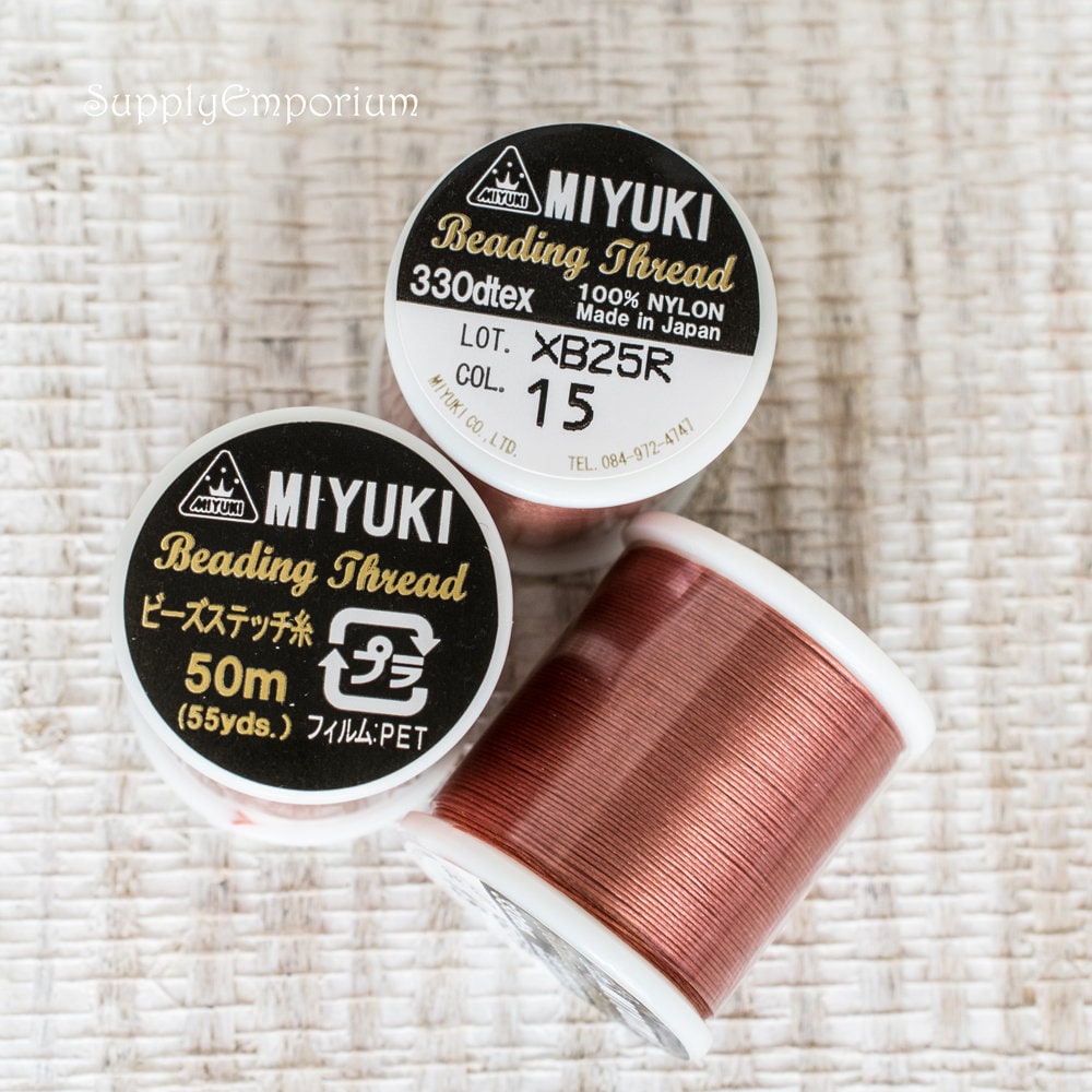 Nutmeg, Miyuki Nylon Beading Thread Size B, 50m Spool 