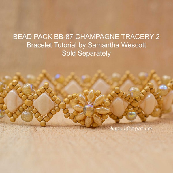 Bracelet Bead Pack BB-87 for Champagne 2 Tracery Trinket Bracelet, Tutorial Sold Separately