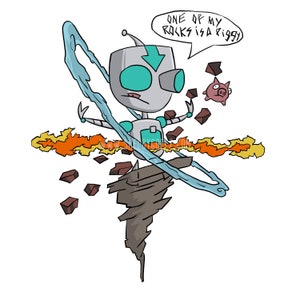 Gir/Last Airbender/Invader Zim/Piggy Crossover Shirt