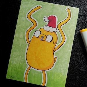 Jake Marker Drawing/Adventure Time/Jake the Dog/Finn the Human/Christmas