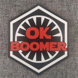 Adesivo recortado OK Boomer/Randy, o Estagiário/Star Wars/Adam Driver/SNL/Decalque