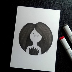 Marceline Original Marker Drawing - Adventure Time