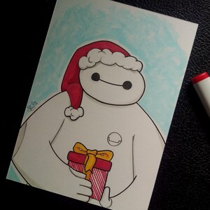 Baymax Gift Marker Drawing/Big Hero 6/Disney/Pixar/Christmas