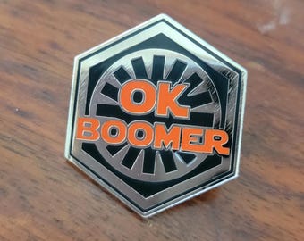 OK Boomer/Randy the Intern Die-Cut Lapel Pin/Star Wars/Adam Driver/SNL/Pin