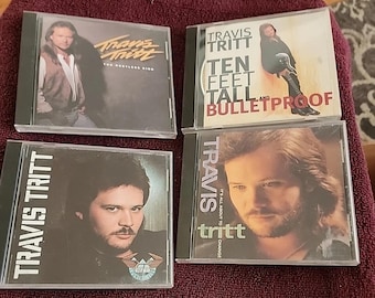 Travis Tritt Lote de 4 CD Ten Feet Tall & Bulletproof Restless County Club It's All