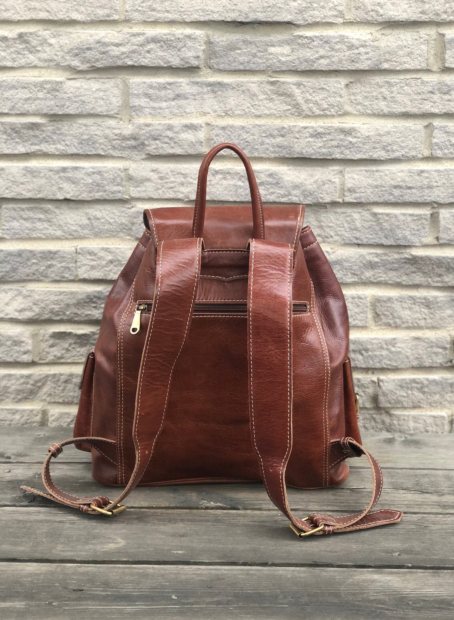 Mymate3 Backpack Large All Leather Rucksack. Etsy