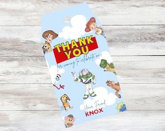 Toy-Inspired Party Favor Tags: To Infinity and Beyond Birthday (Canva Template, Instant Download)