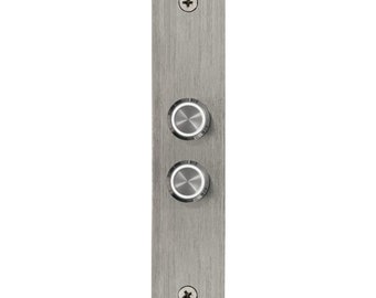 Modern LED Doorbell in Brushed Aluminum Panel for Duplex, Triplex, Multi Level Apartment
