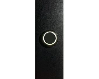 Modern LED Doorbell in Black Aluminum Panel