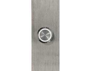 Modern LED Doorbell in Brushed Aluminum Panel