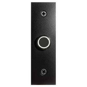 Modern LED Doorbell in Black Aluminum Panel