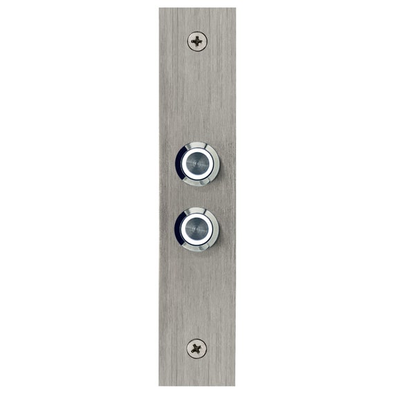 Vervagen Tijd stuk Moderne LED deurbel in geborsteld aluminium paneel voor multi | Etsy