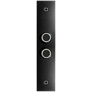Moderne LED-Türklingel im schwarzen Aluminiumpanel für Maisonette, Triplex, Multi Level Wohnung