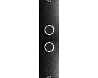 Modern LED Doorbell in Black Aluminum Panel for Duplex, Triplex, Multi Level Apartment