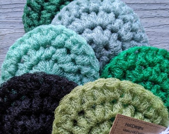 Dish Scrubbies. SET OF 6 - Going Green!  Crochet Nylon Dish Scrubber.