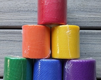 Nylon Net Spools: 3" x 40 Yards - Set of 6 - Rainbow Pack!