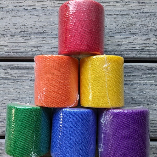 Spools! *New Product* Set of 6 nylon net spools. 3" wide x 40 yards. Rainbow pack!