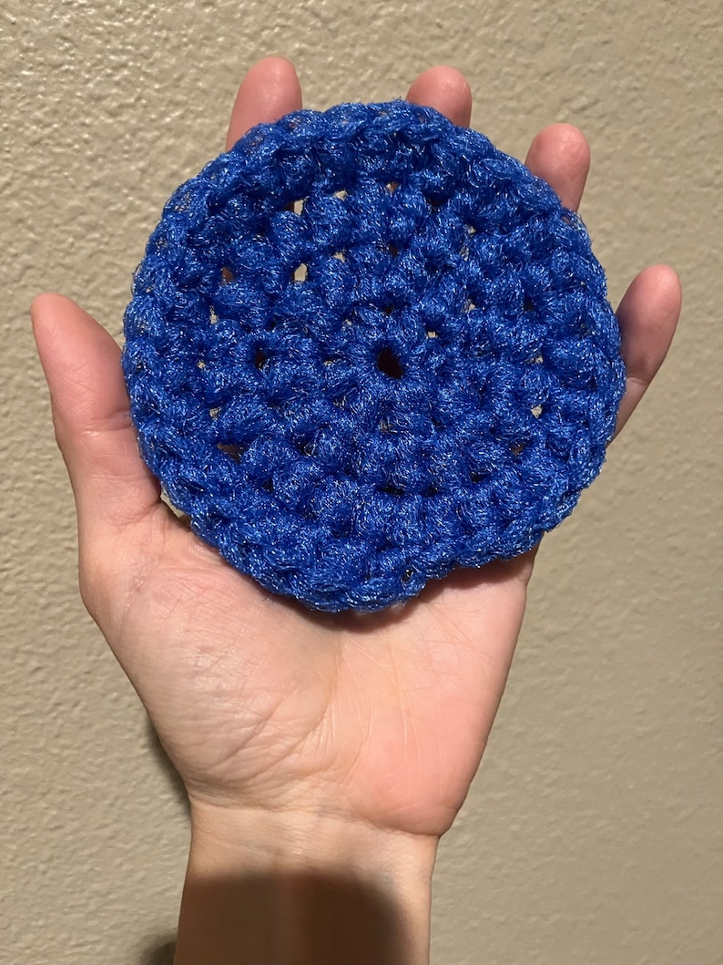 Set of 6 Dish Scrubbies. Classic Rainbow Colors Crochet Nylon Etsy