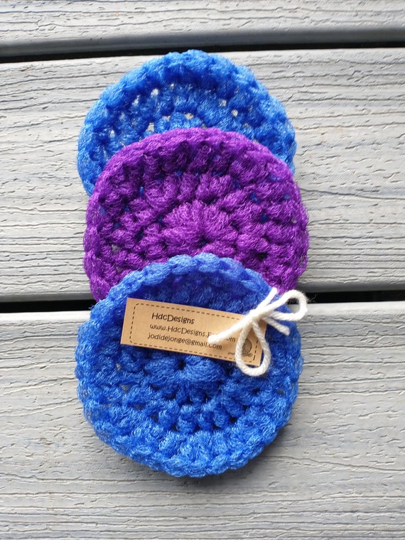 Dish Scrubbies. SET OF 3. Crochet Nylon Dish Scrubber. CHOOSE Your Colors.  Great Housewarming or Wedding Shower Gift. 