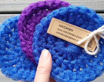 Dish Scrubbies. SET OF 3. Crochet Nylon Dish Scrubber. Great housewarming or wedding shower gift.