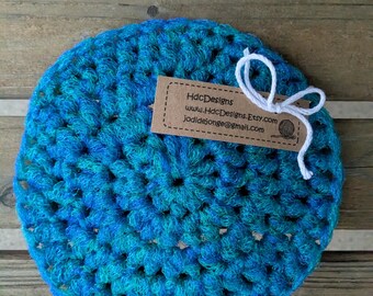 Car Wash Scrubbie. Teal/Blue Swirl.