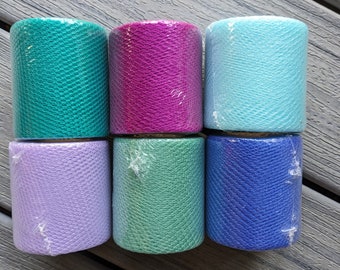Nylon Net Spools: 3" x 40 Yards - Set of 6 - Colors as Pictured