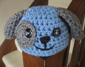 CROCHET PATTERN: Puppy Dog Hat. Baby Hat. Photo Prop. Permission to sell finished items.