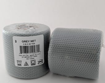 Gray 3 Inch Nylon Net Spool - 40 Yards Long