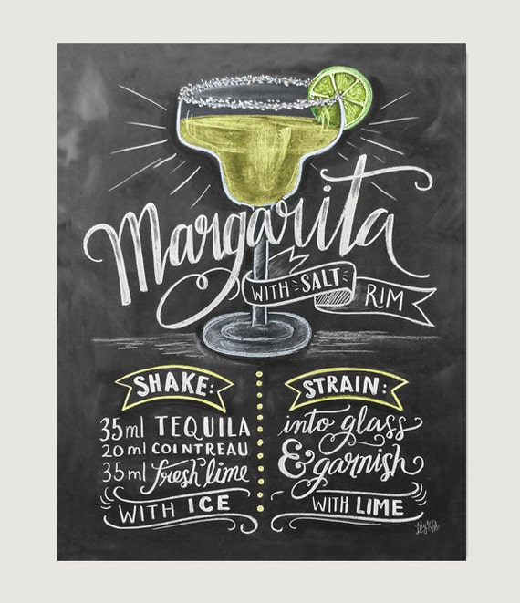 Bar Decor Chalk Art Margarita Cinco De Mayo Cocktail Etsy