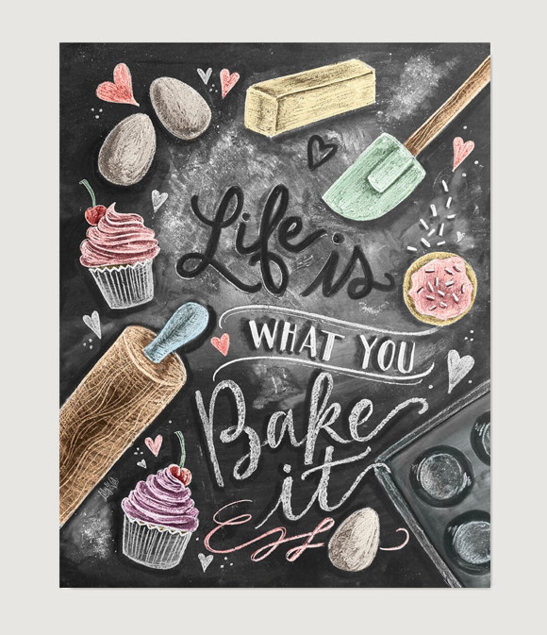 Kitchen Decor Kitchen Chalkboard Art Gift for the Baker Etsy
