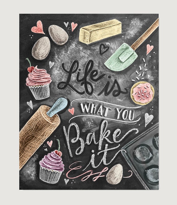 photo Chalkboard Quotes Kitchen Chalkboard Ideas kitchen decor kitchen chalkboard art gift for the baker etsy
