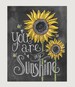 Gift for Mom - Gift for daughter - Baby shower - Nursery Art - Wall Art  You Are My Sunshine - Sunflower Art - Childs Room Decor - Chalk Art 