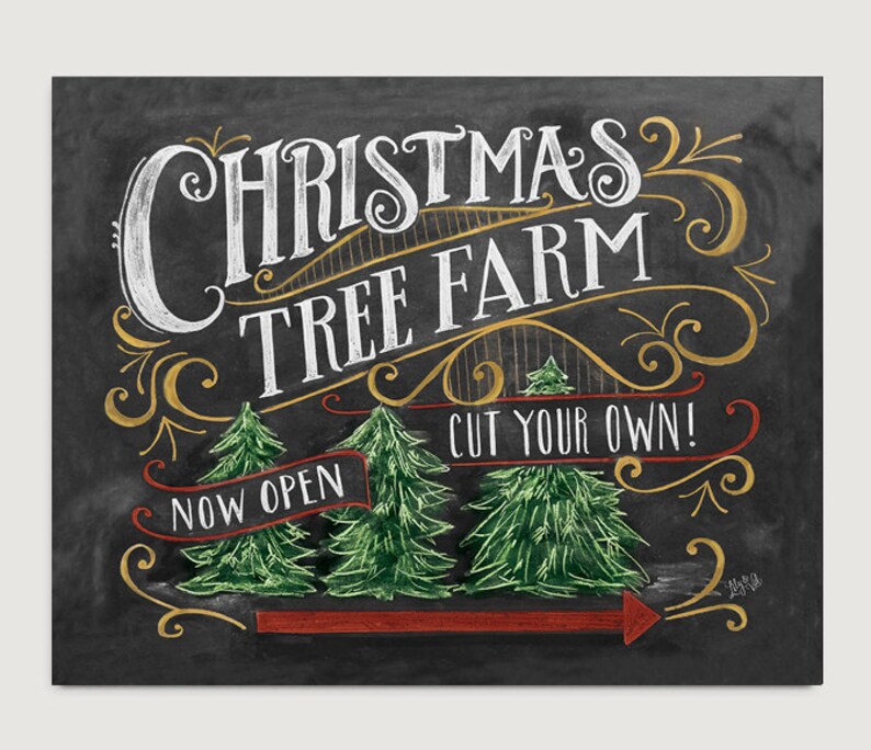 Christmas Tree Farm Sign Lumberjack Decor Christmas Home | Etsy