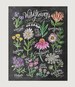 Chalk Art - Floral Art - Wildflower Field Guide Print - Wall Decor - Flower Illustration - Chalkboard Print - Chalkboard Art 