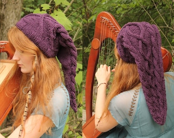 Purple Cable-Knit Legend of Zelda Link Inspired Hat