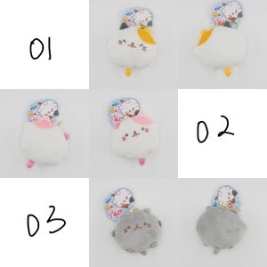 NEW! 01-08 Nekomaru Pukyu soft cat by YELL Japan plush keychain strap bag charm