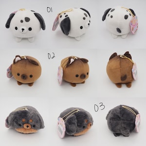 NEW! 01-12 Manmaru da wan dog by YELL Japan plush keychain strap key fob bag charm - larger size