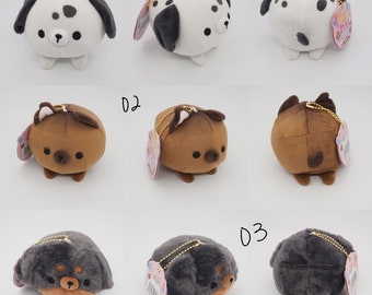 NEW! 01-12 Manmaru da wan dog by YELL Japan plush keychain strap - larger size