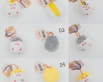 SALE! 01-08 Cute and Fluffy Hamsters YELL Japan plush keychain strap
