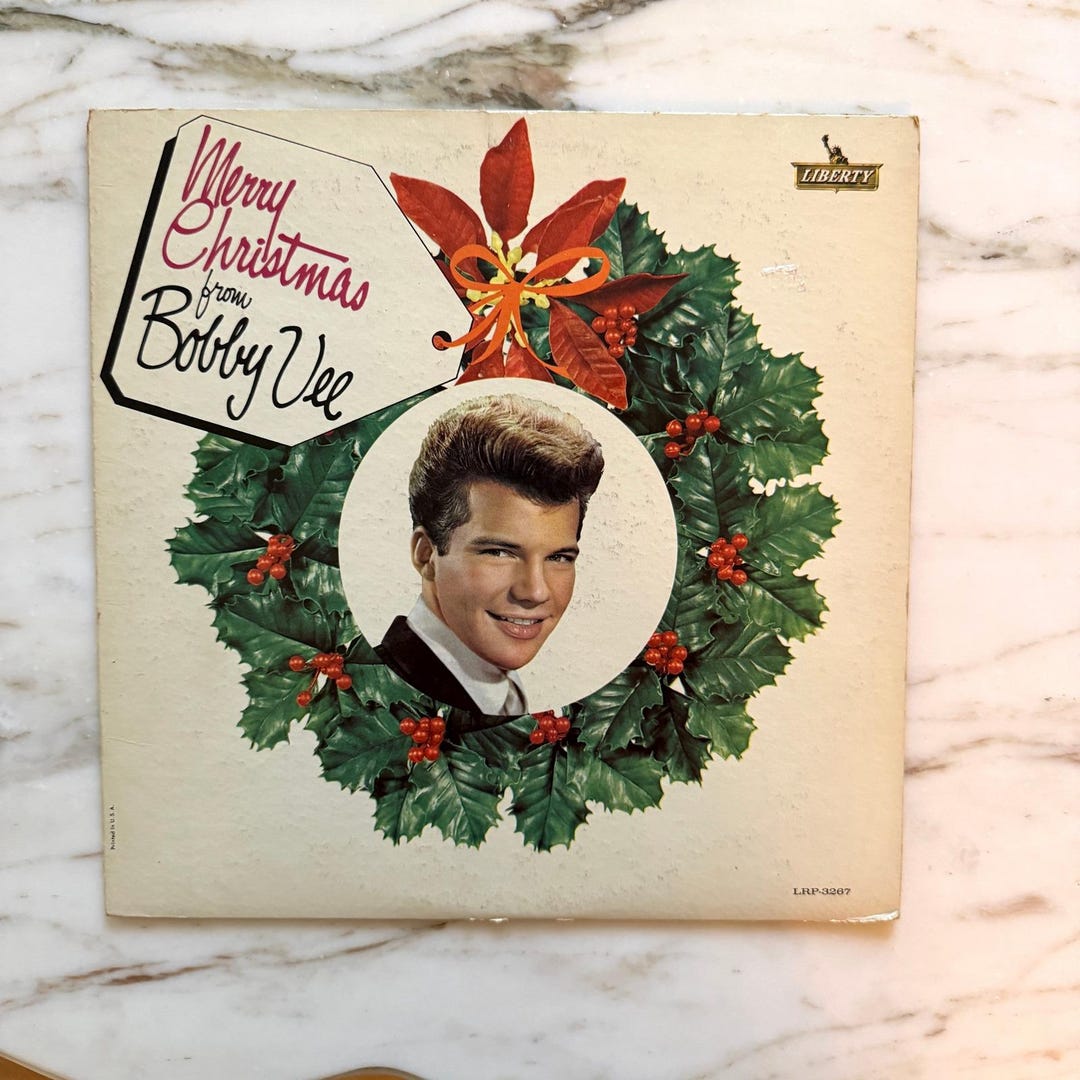 Merry Christmas From Bobby Vee Vintage Christmas Vinyl LP Liberty