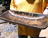 Hand Carved Wooden Dough Bowl Bread Trencher 2238