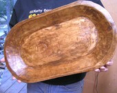 Hand Carved Wooden Dough Bowl Treenware TRENCHER 2051 et