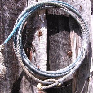 Vintage Old &quot;Retired&quot; Cowboy Lariat Lasso Rope Western Wall Hang Decor, #BL1