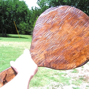 Primitive Wooden Rounded bread paddle board WALL Hang 1