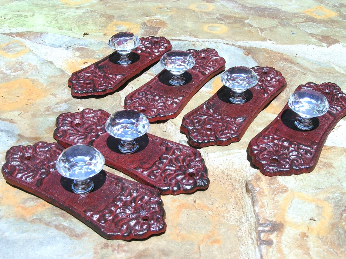 SIX Cristal estilo GLASS cajón de gabinete tira de las | Etsy