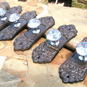 SIX Cristal estilo GLASS cajón de gabinete tira de las | Etsy